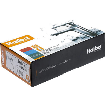 Настенный смеситель для кухни Haiba HB4319 двухвентильный (латунь) хром