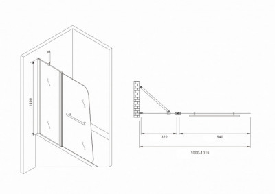 Шторка на ванну ABBER Ewiges Wasser AG50100