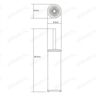 WasserKRAFT K-1027 ершик для унитаза, хром