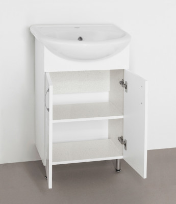 Тумба под раковину Style Line Эко Фьюжн 9 ЛС-00000073 для ум. Уют 55 белая