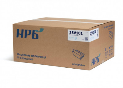 Листовые полотенца НРБ V (ZZ) - 250 листов, 1 слой, 25х21 (24 упаковки)