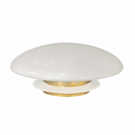 Накладка на слив для раковины ABBER AC0014 белая, керамика