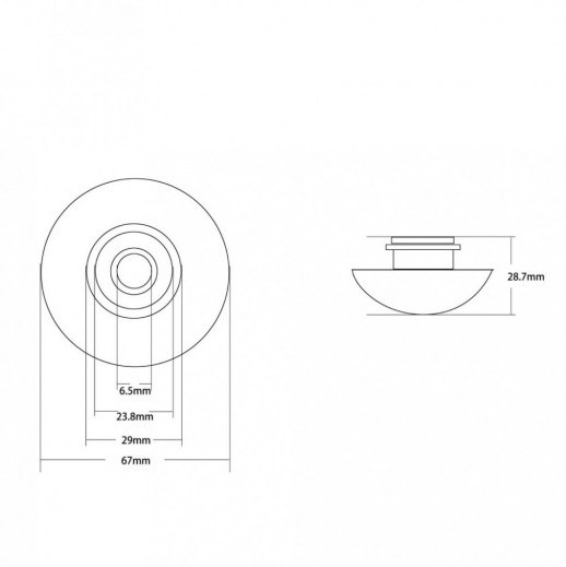 Накладка на слив для раковины ABBER AC0014 белая, керамика