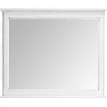 Зеркало в ванную ASB-Woodline Венеция 100 11941 белое с патиной серебро прямоугольное