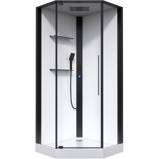 Душевая кабина Black&White Galaxy G8036 100x100 8036000 с гидромассажем форма призма