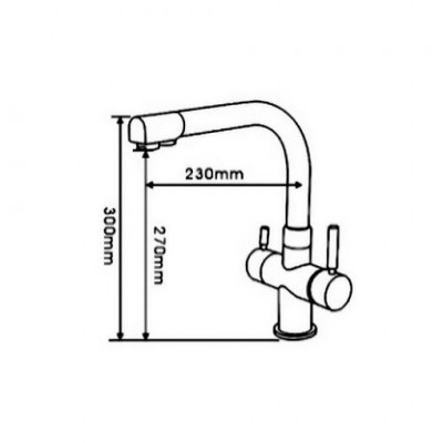 KorDi Black Line Edition KD 2383 - L026 Black/Chrome смеситель для кухни, черный матовый