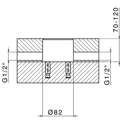 Скрытая часть для смесителя Cisal Less ZA00451004 G 1/2