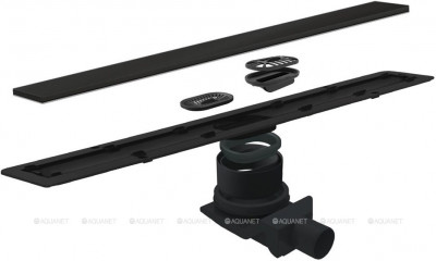 Душевой лоток Pestan Confluo Frameless Line Black Matte 13701259, 300мм  Нержавеющая сталь / ABS-пластик