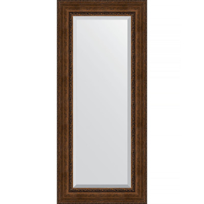 Зеркало настенное Evoform Exclusive 152х67 BY 3559 с фацетом в багетной раме Состаренная бронза с орнаментом 120 мм