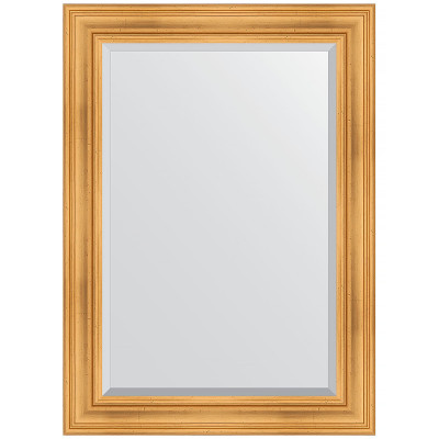 Зеркало настенное Evoform Exclusive 109х79 BY 3470 с фацетом в багетной раме Травленое золото 99 мм