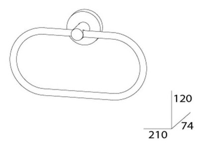 Artwelle Harmonie HAR 022 кольцо для полотенца, хром