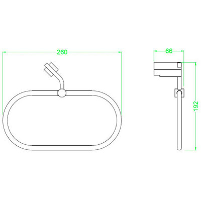 Кольцо держатель для полотенец Schein Watteau 125A1 хром
