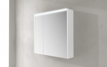 Зеркальный шкаф с двумя распашными дверьми с LED подсветкой дверей CEZARES 84218