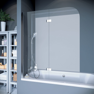 Шторка на ванну Koller Pool Waterfall Line 115 QP97 L пр-ль хром стекло прозрачное