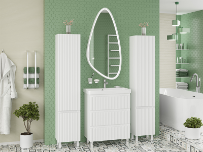 Тумба под раковину Brevita Victory 70 напольная (белая) VIC-07070-0103Я