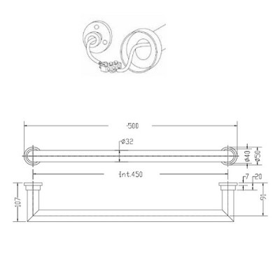 Электрический полотенцесушитель Margaroli Sereno 500x50мм латунь хром (621450CR)