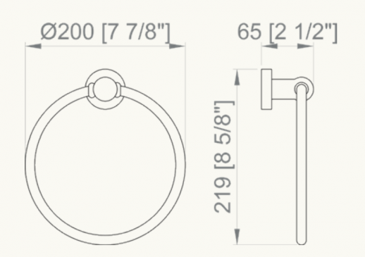 NOFER BRASS 16357.B полотенцедержатель, глянцевый