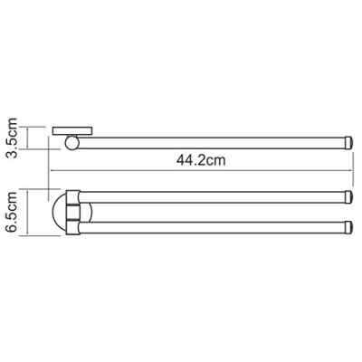 WasserKRAFT Rhein K-6231 полотенцедержатель двухрожковый