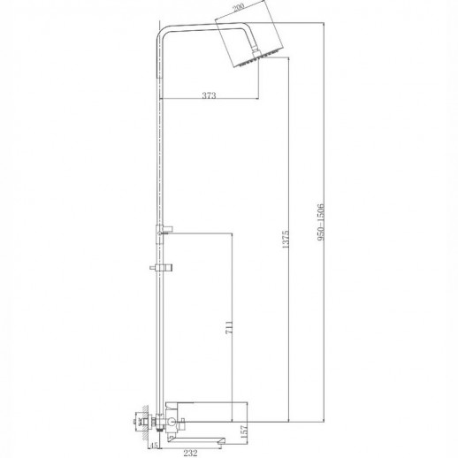Душевая система Haiba HB24801 (нерж сталь)