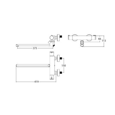 Lemark Yeti LM7834C смеситель для ванны термостатический, хром