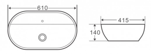 Раковина накладная керамическая BelBagno BB1346