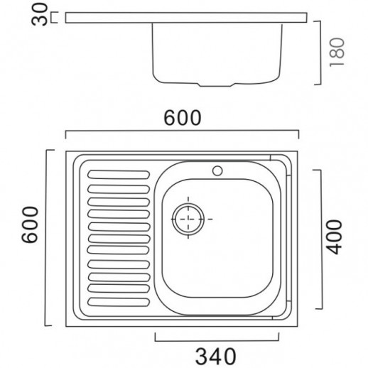 Кухонная мойка Haiba 60 HB6060R (нерж сталь) полированная