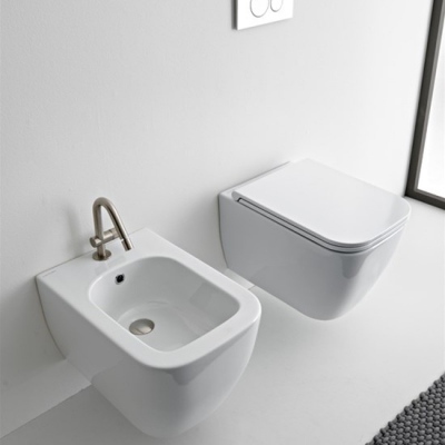 Биде подвесное Scarabeo Teorema 2.0 5127CL49 52х36 см, белое матовое