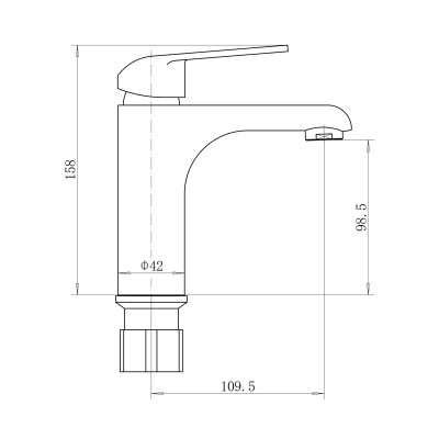Смеситель для раковины Plstart PD10082, хром