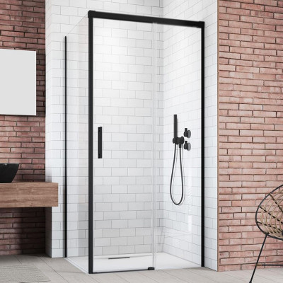 Душевая дверь Radaway Idea Black KDJ 120 R 387042-54-01R прозрачная профиль черный правая
