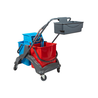 Двухведерная уборочная тележка Uctem Plas 2х17л CK770