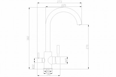Смеситель для кухни ZORG Steel Hammer (SH 713 INOX), рычажный, современный стиль