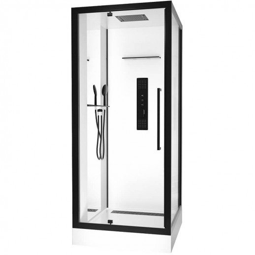 Душевая кабина Black&White Galaxy 90х90 8022000 с гидромассажем квадратная