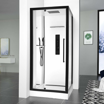 Душевая кабина Black&White Galaxy 90х90 8022000 с гидромассажем квадратная