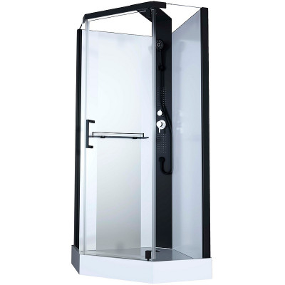 Душевая кабина Black&White Galaxy G8705 90x90 8705900 с гидромассажем форма призма