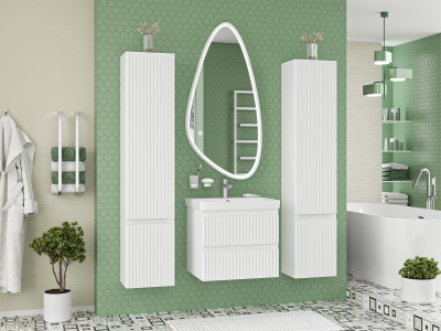 Шкаф-пенал в ванную Brevita Victory 35 подвесной левый (белый) VIC-05035-010L