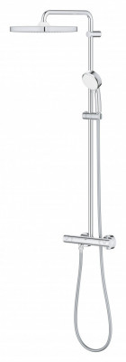 Душевая система GROHE Tempesta Cosmopolitan 250 CUBE с термостатом настенного монтажа, хром (26689000)