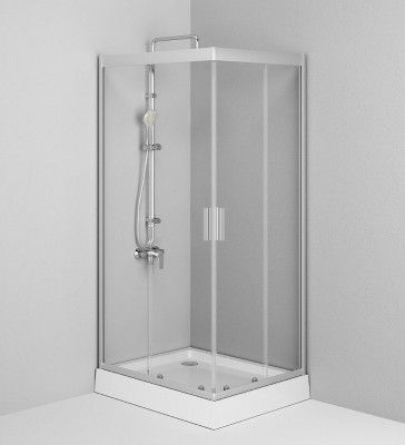 Душевой уголок AM.PM Gem 100х80 W90G-404-100280-MT прозрачный профиль хром квадратный
