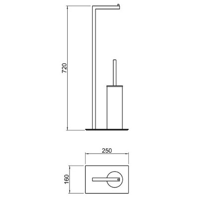 Напольная стойка Schein 9301BG золото матовое