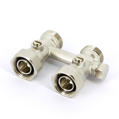 Узел радиаторный со встроенными кранами НВ UNI-FITT 3/4"EK х 3/4"EK с байпасом (190N3300)