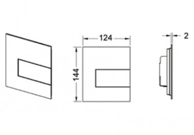 TECE TECEsquare Urinal. Панель смыва для писсуара, металлическая. Белый. 9242812
