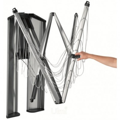 Brabantia Wallfix 475924 настенная сушилка для белья с боксом, нержавеющая сталь