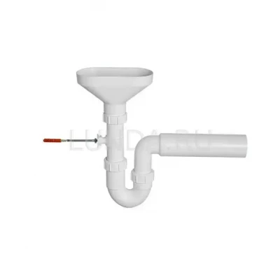 Сифон трубный Р-образный с приемной воронкой и горизонтальной отводной трубой, McAlpine (HC7-FUN)