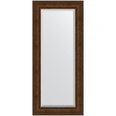 Зеркало настенное Evoform Exclusive 162х72 BY 3585 с фацетом в багетной раме Состаренная бронза с орнаментом 120 мм