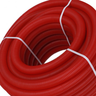 Труба гофрированная ПНД STOUT SPG-0002 цвет красный, наружным диаметром 40 мм для труб диаметром 32 мм SPG-0002-504032