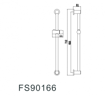 Душевая штанга Fmark FS90166 нерж сталь хром