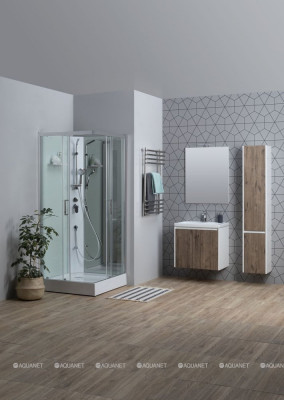 Душевая кабина Aquanet Passion S 2.0 90x90, прозрачное стекло квадратная (00263869)