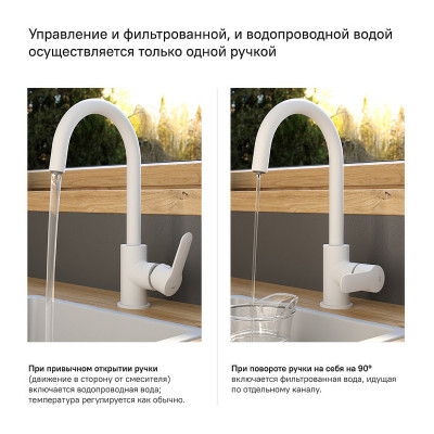 Кухонный смеситель Iddis Cuba CUBWTFJi05 белый матовый