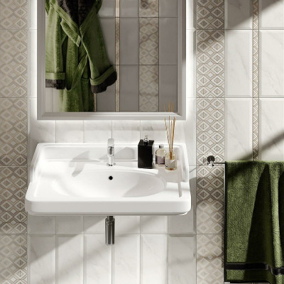 Раковина подвесная Kerama Marazzi Pompei 80 PO.wb.80 белая глянцевая прямоугольная