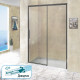 Душевая дверь RGW LE-12B Leipzig 1000 мм стекло прозрачное профиль черный (34121210-14)  (34121210-14)