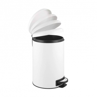 Урна для мусора Primanova ELIT D-20862 с педалью и крышкой, 12л, бежевая